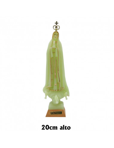 Virgen Fatima 30cm Higrometro Cambia Color Del Manto Con El Tiempo