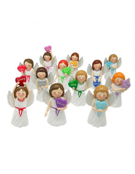 Angel Mes Enero Con Corazon Infantil