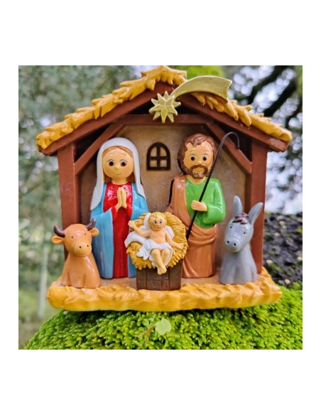 Nacimiento Infantil Sagrada Familia Con Animales En Pesebre