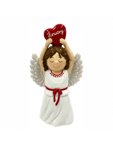 Angel Mes Enero Con Corazon Infantil