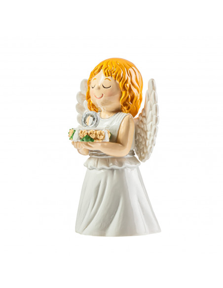 Angel Del Matrimonio Anillos Plateados 9Cm Infantil