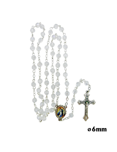 Rosario Cristal Tallado 6Mm Transparente