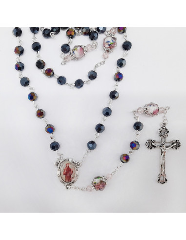 Rosario Cristal Tallado 6mm Reflejos...