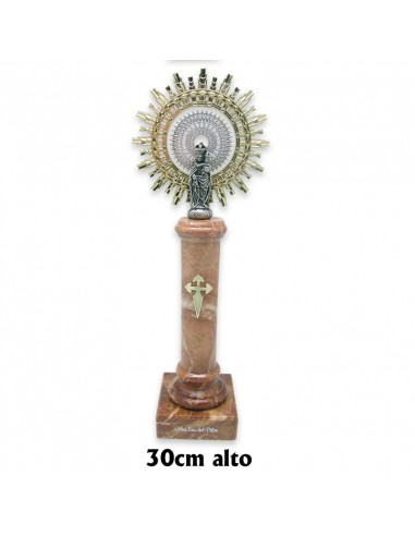 Virgen Pilar 30Cm Columna Alabastro...