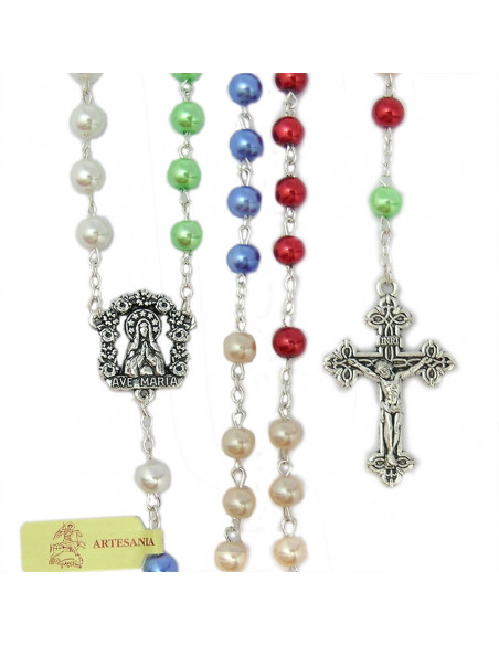 Rosario Cristal Liso 7mm Misionero