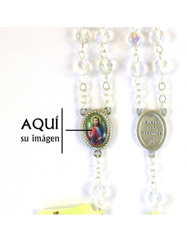 Rosario Cristal Tallado 7Mm Reflejos...