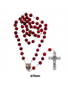 Rosario Cristal Liso 8mm...