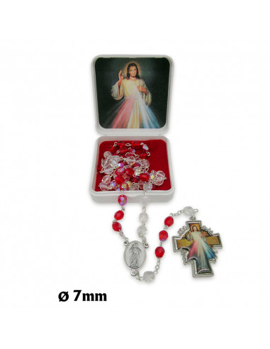 Rosario Cristal Tallado Divina...