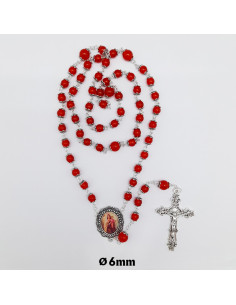 Rosario Cristal Rojo Tipo...