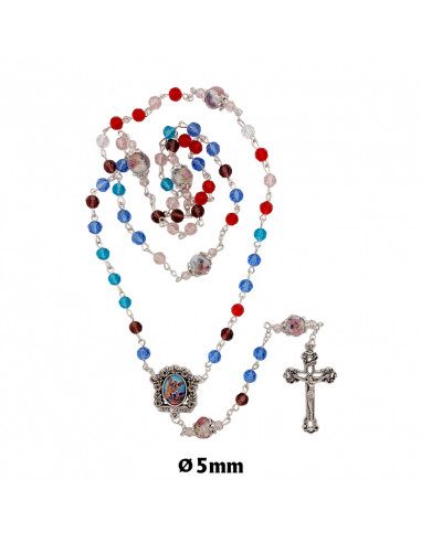 Rosario Cristal Tallado 6Mm Misionero