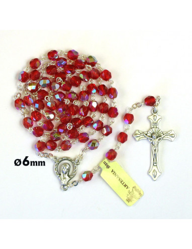 Rosario Cristal Tallado Divina...