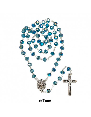 Rosario Cristal Tallado 6Mm Rojo...