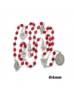 Rosario Cristal Liso 6Mm...