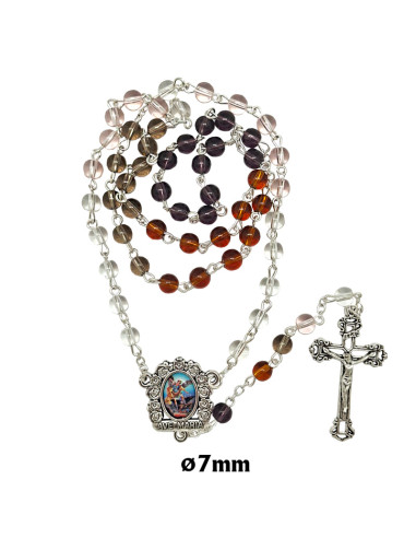 Rosario Cristal Liso 6Mm Multicolor...