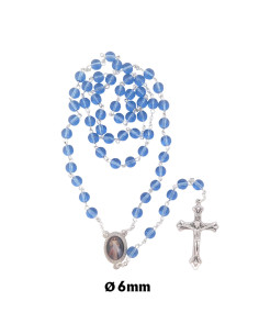Rosario Cristal Liso 6Mm...