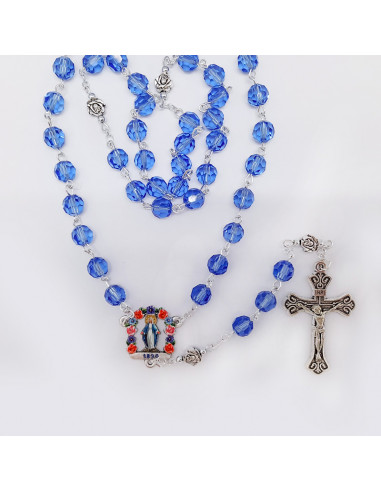 Rosario Cristal Liso 7Mm Misionero