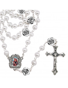 Rosario Cristal Liso Rojo...