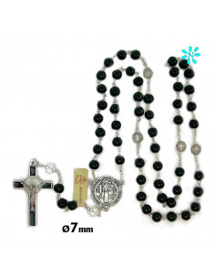 Rosario Cristal Negro 7Mm...