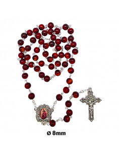 Rosario Cristal Liso 8Mm...