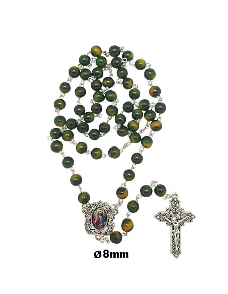 Rosario Cristal Liso 6Mm Misionero