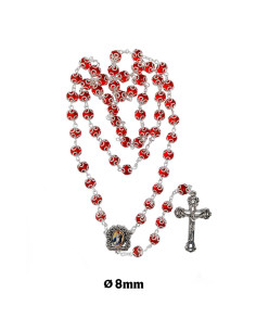 Rosario Cristal Liso 8Mm...