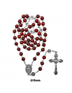 Rosario Cristal Liso 8Mm...