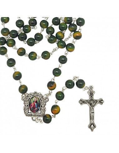 Rosario Cristal Liso 6Mm Verde...