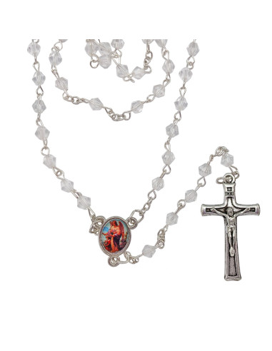 Rosario Cristal Rombo Tallado 4Mm...