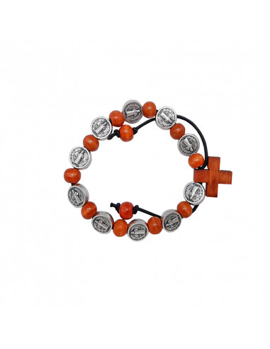 Brazalete San Benito Madera 6mm Elastico