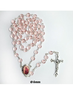 Rosario Cristal Liso 6Mm...