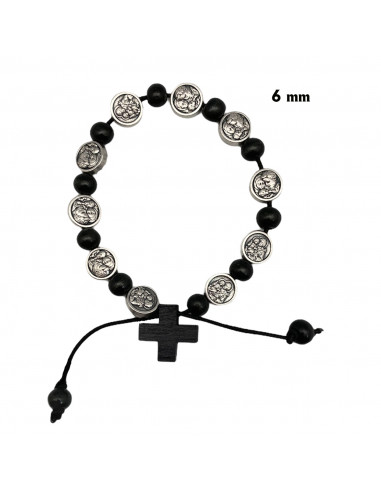 Brazalete Rigido Doble Vuelta Con Discos De Metal
