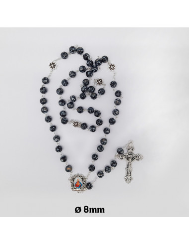 Rosario Cristal Rojo Con Cuerda 8Mm...