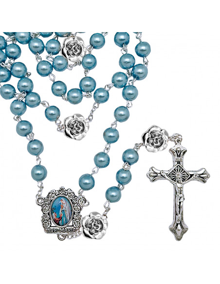 Rosario Cristal Liso 6Mm Rojo Intenso Y Matices Dorados