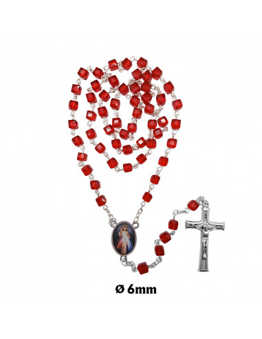 Rosario Cristal Liso Blanco 8Mm Con...