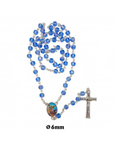 Rosario Cristal 6Mm Azul...