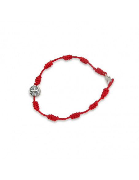 Brazalete Del Peregrino San Benito Rojo Cuerda