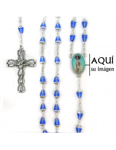 Rosario Cristal Azul Tipo...