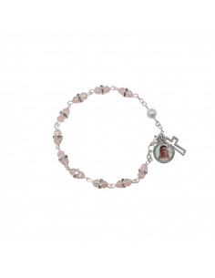 Pulsera Cristal Rosa 4mm...
