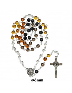 Rosario Cristal Liso 6Mm...