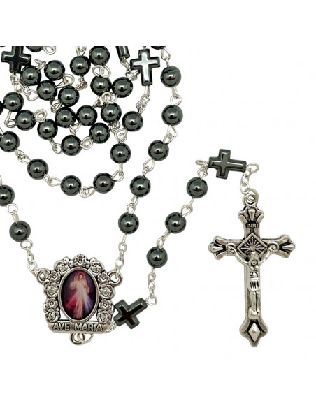 Rosario Cristal Forma Cubo 6X6mm Rosa