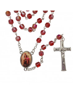 Rosario Cristal 6Mm Rojo...