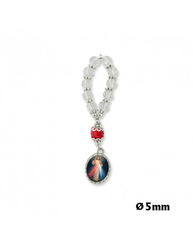 Decena Cristal Tallado Rojo 6X4mm