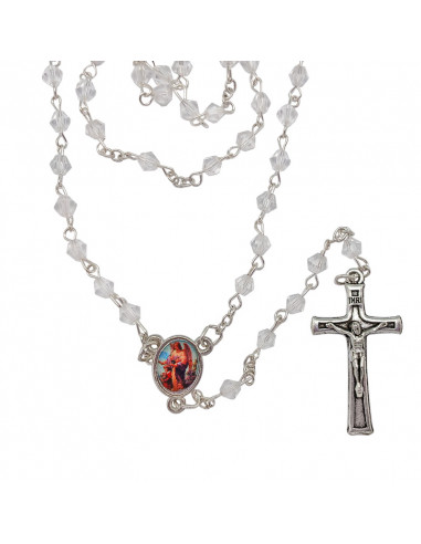 Rosario Cristal Rombo Tallado 4Mm...