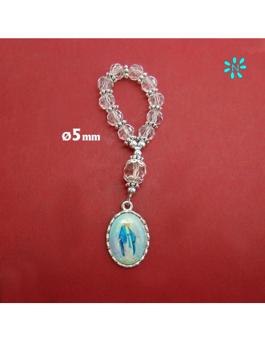 Rosario Cristal Tallado 6X4mm Rosa...