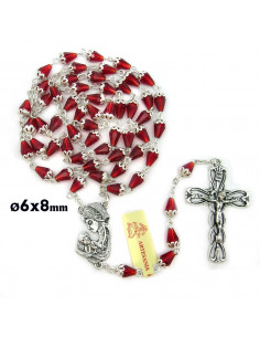 Rosario Cristal Rojo Tipo...