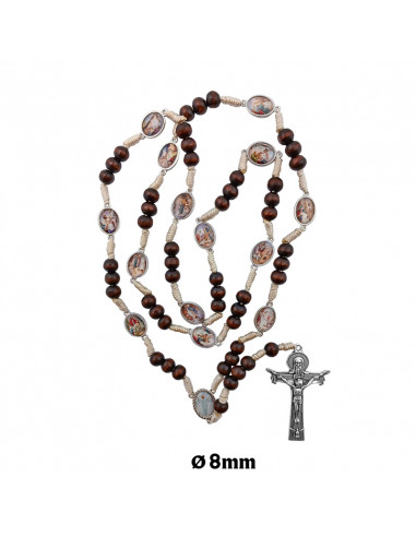 Rosario madera y cuerda Via Crucis...