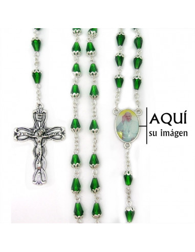 Decena Cristal Rosa Conchas Santiago 7Mm