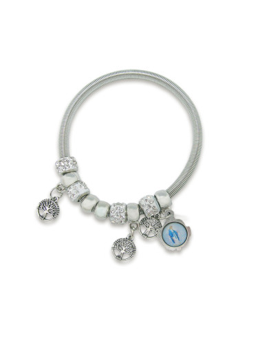 Brazalete Cristal Conchas Blancas 7Mm...