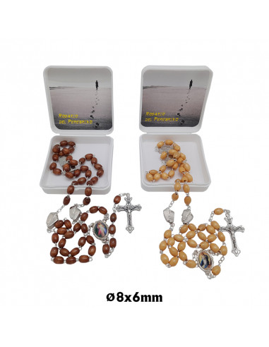 Rosario Madera Oval 8x6mm Del...