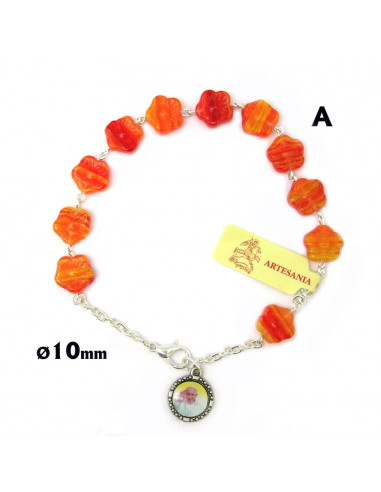 Brazalete Flor Cristal 10Mm Fin
